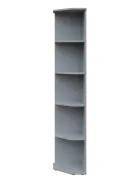 TZ 5 - 3 kancelářská skříň, rohová, levá, 1822x360x400, šedá